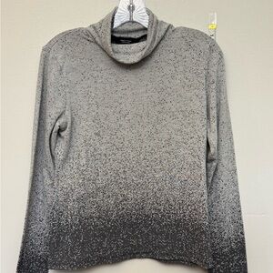 Simply Vera Vera Wang Gray Ombre Turtleneck Sweater Women’s Small Ribbed Knit